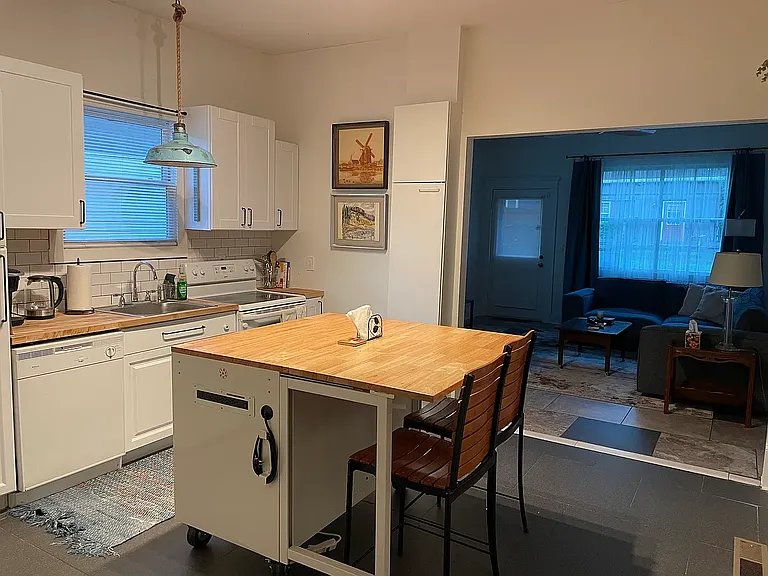 Open spacious eat in kitchen