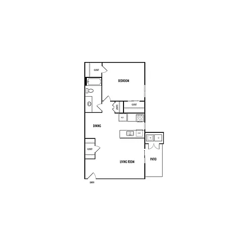 Floor plan A1 Renovated with Quartz