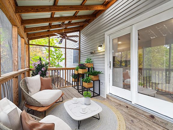 Screened in Deck and back entrance.