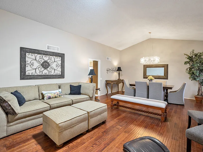 Large living room and dining room