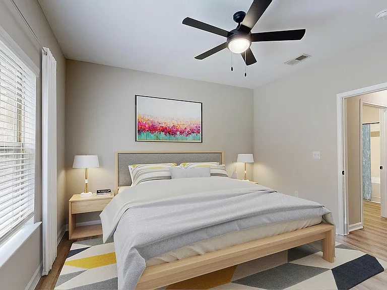 Spacious Bedroom with large window