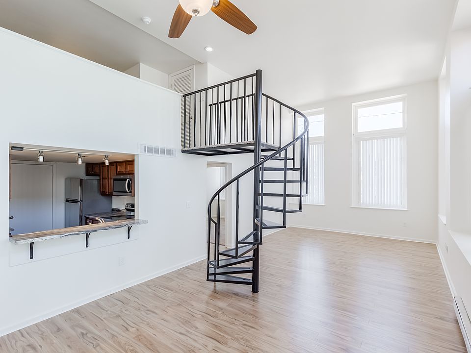 Apt. #208 spiral steps in living room