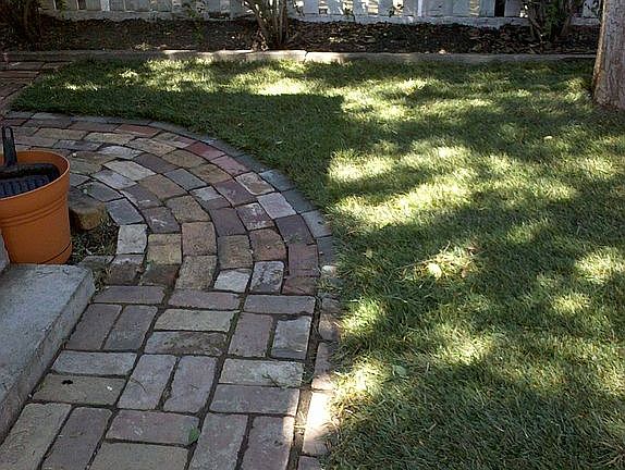 Yellow Brick Road back yard