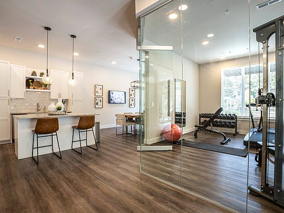 Clubhouse Kitchen and Fitness Center ; The Elle on Lockwood