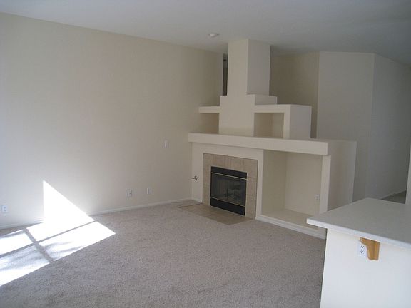 family room with fireplace