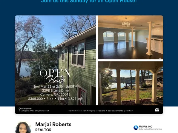 2298 E Lake Dr NE, Conyers, GA 30012