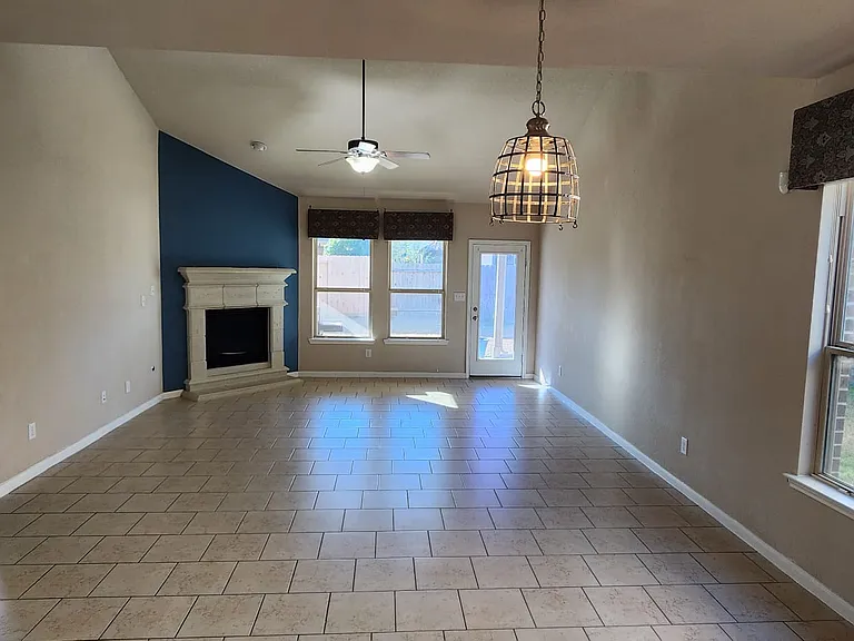 Great room and fireplace