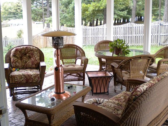 Beautiful screen porch addition to back of house