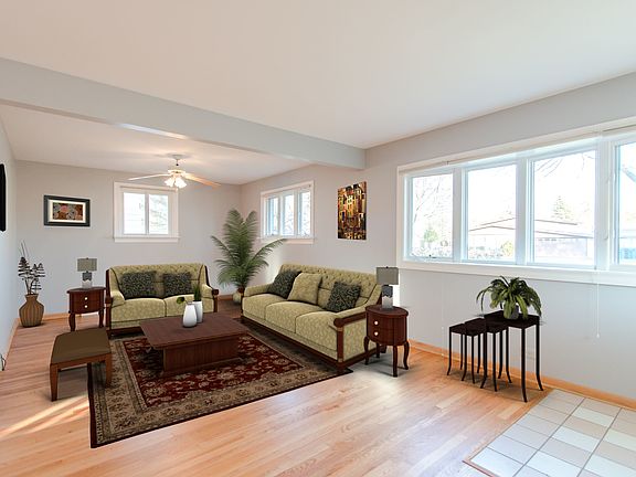 Virtually staged living room