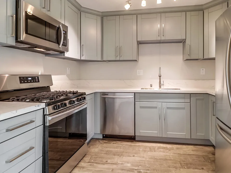 New kitchen with Samsung appliances.