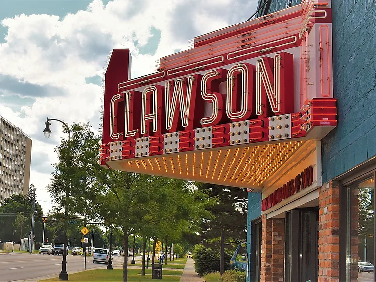 Charming Downtown Clawson is a Short Distance Away