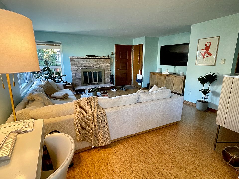 View to living room from dining area.