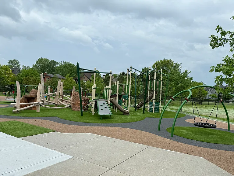 Stonegate Elementary School is right next to the community. Its playground is available for residents outside school hours