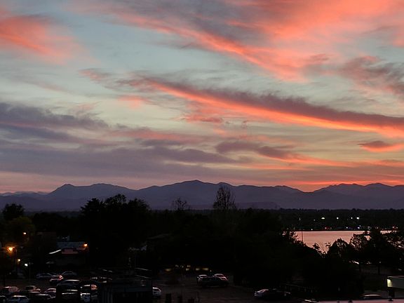 View of Mountains and Sloan Lake from Rooftop Deck