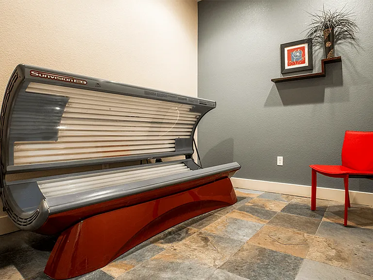 Decompress in our on-site tanning bed