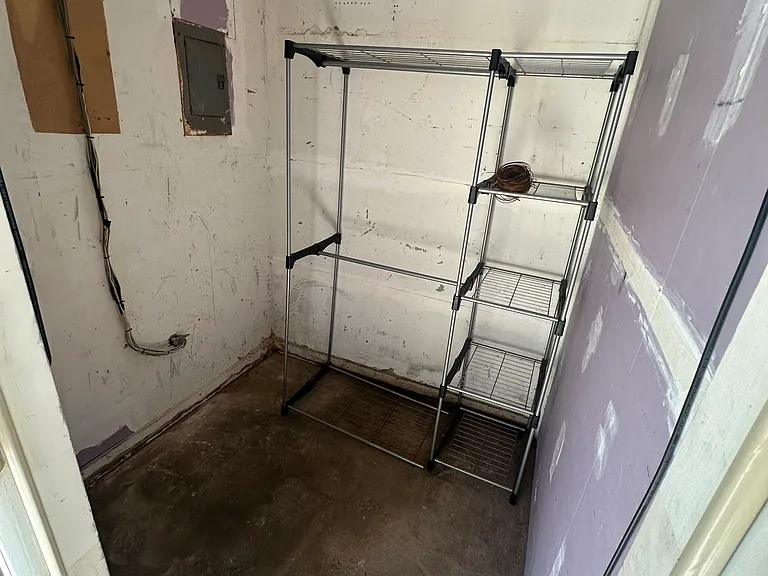 Private patio storage closet