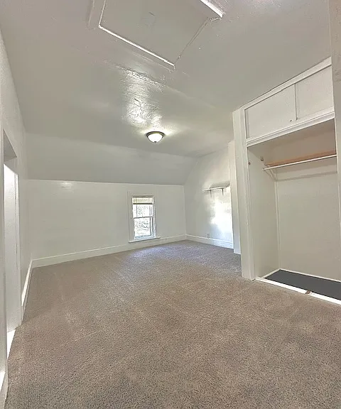 Bedroom 5 has a private staircase entrance, small closet and an extra large walk in closet.