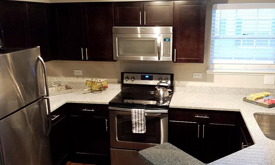 Granite counter tops and Stainless steel appliances