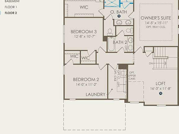 Newberry Floor Plan, Quick Move-In Home, Floor 2