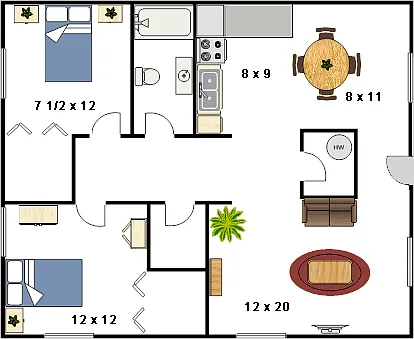 Floor plan 2X1TR