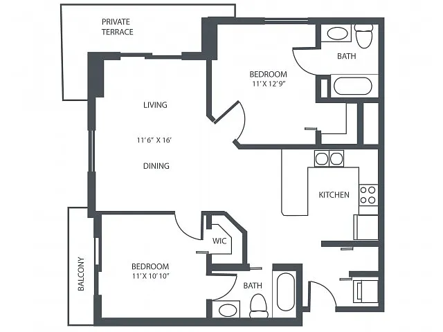 Floor plan Model M
