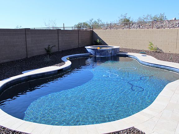 Heated Pebbletech Pool & Spa