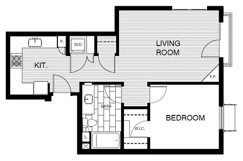 Floor plan 1X1 701