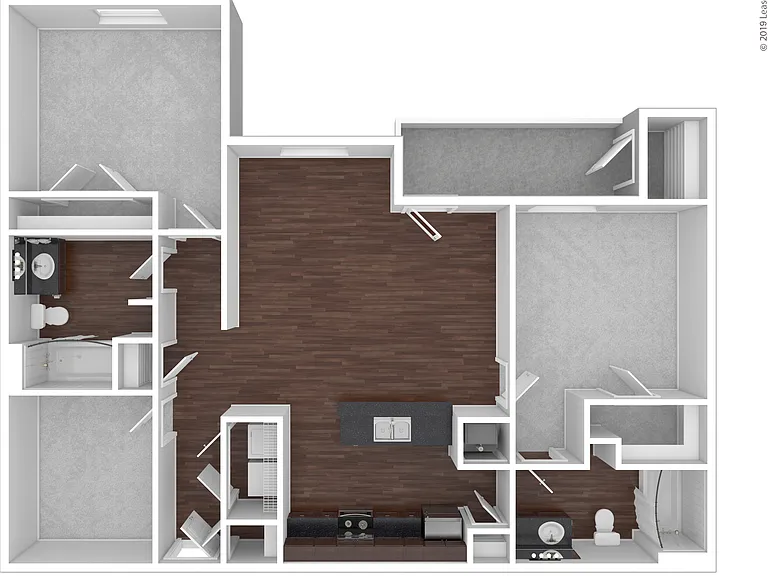 The Boiler: Beds - 2: Baths - 2: SqFt Range - 1069 to 1069