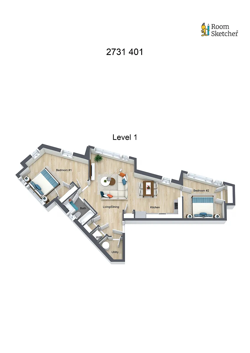 Floor plan 2731 Federal 401
