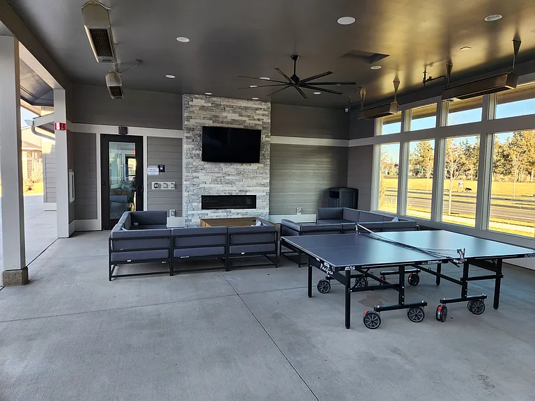 Common space near the pool.