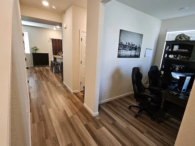 Entering front door.