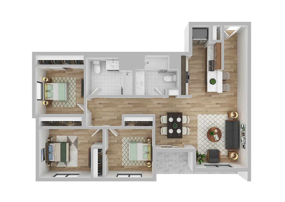 Floor plan Three Bed