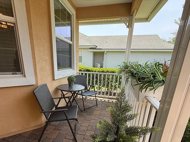 New patio furniture for front porch. Always a nice breeze!