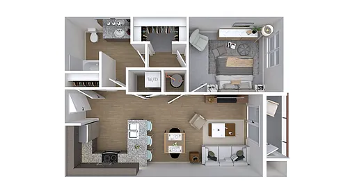 Floor plan 1X1-735