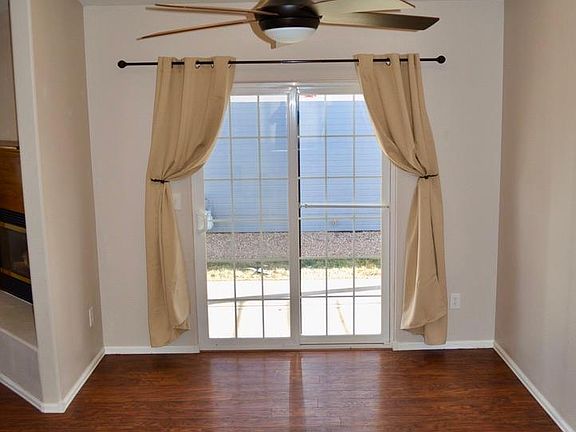 Dinning area and sliding door to side patio.