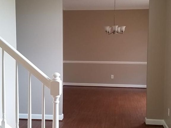 Looking into the formal dining area from the foyer