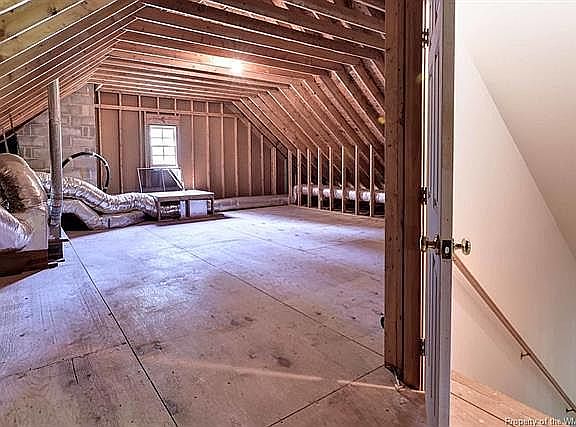 attic unfinished side