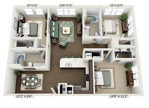Floor plan 1C1 - Phase 1 Classic