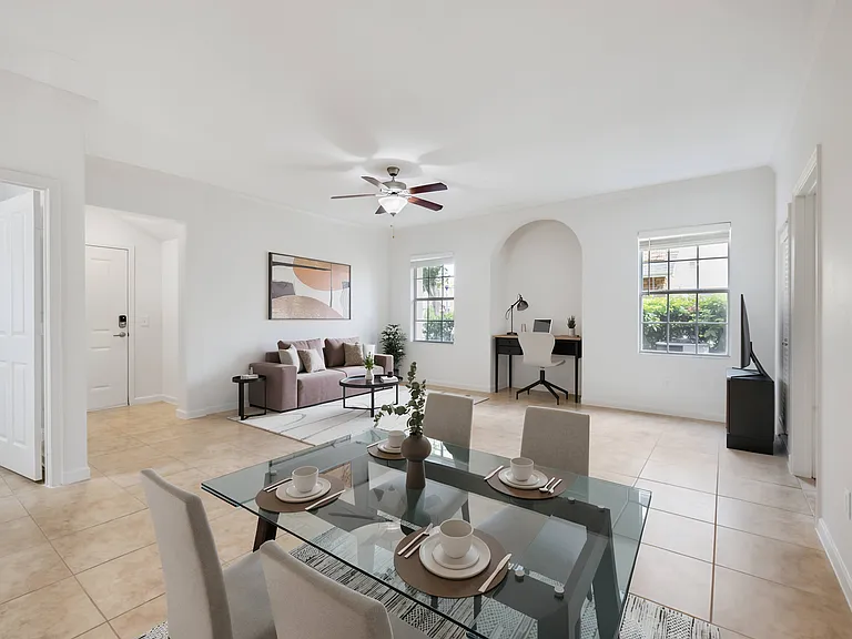 Open-Concept Living and Dining Area