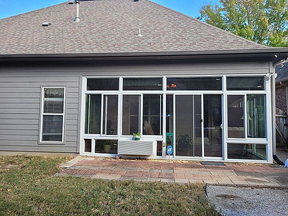Rear view, sun room.