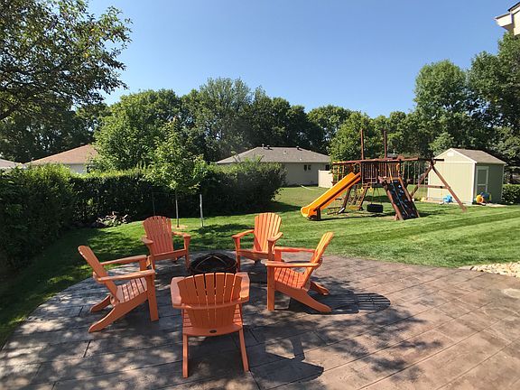 Backyard patio and new shed
