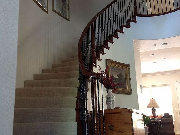 Cherry Wrought Iron Stairway