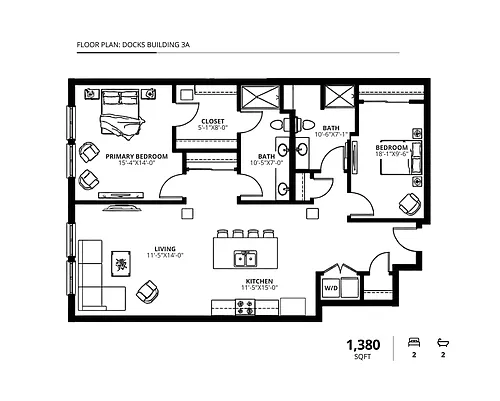 Floor plan Docks 3A