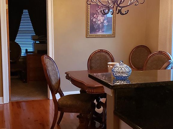 Breakfast nook off kitchen & office