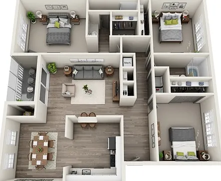 Three Bedroom Two Bath Floor Plan Three Bedroom Two Bath Floor Plan