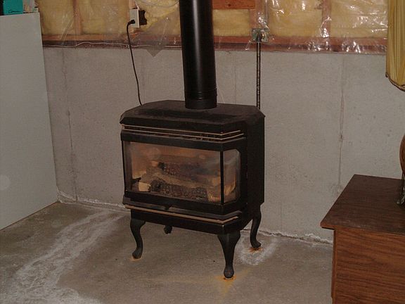 Propane Stove in Living Room