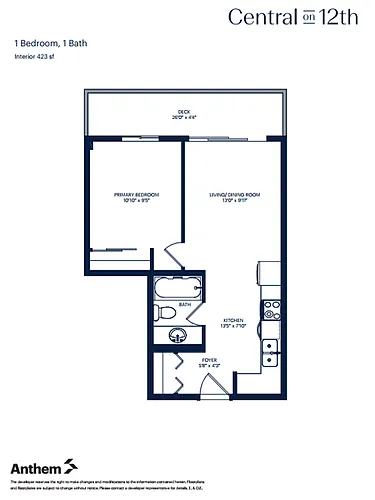Floor plan 1 Bedroom