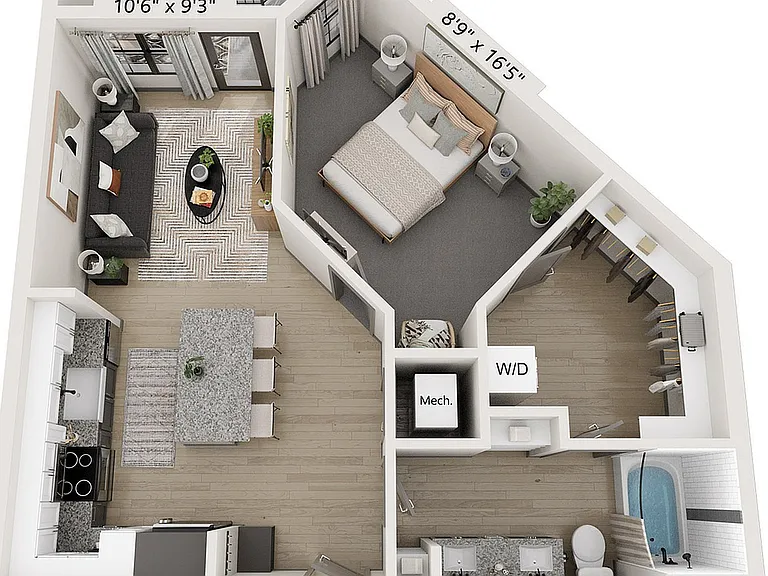 Explore this inviting one-bedroom apartment, perfect for stylish urban living. Explore this inviting one-bedroom apartment, perfect for stylish urban living.