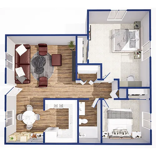 Floor plan Two-Bedroom M