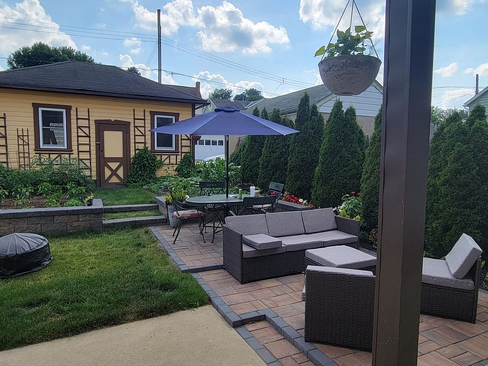 Backyard patio and garden